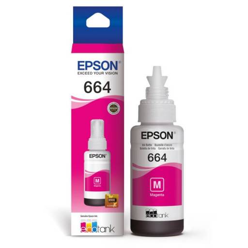 Botella de Tinta Epson T664 Original Magenta