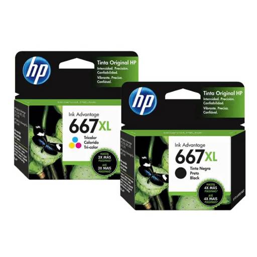Pack de Cartuchos Originales Hp 667XL 2375 2775 2776 2375