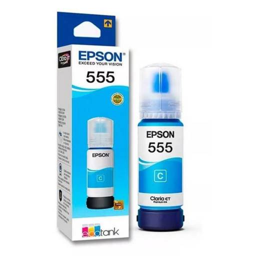 Botella de Tinta Epson T555 Cyan L8160/L8180