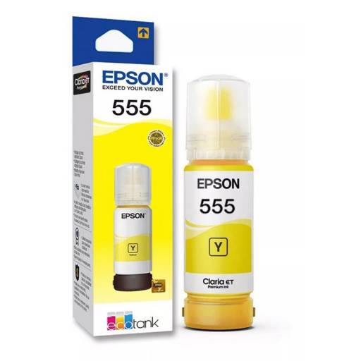 Botella de Tinta Epson T555 Amarilla L8160/L8180