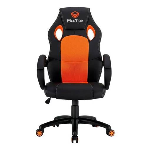 Silla Gamer Escritorio Meetion E-Sport CHR05 Reclinable Negro/Naranja