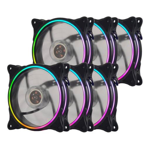 Fan Cooler Shot Gaming RGB 120x120 (KIT 6 Unidades)