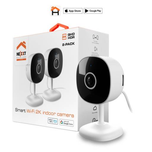 KIT 2 Cmaras IP de Vigilancia Wifi Nexxt NHC-I710 2K para Interior