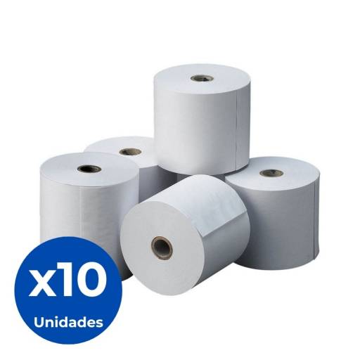 10 Rollos de Papel T�rmico 80x80mm para Ticket Facturaci�n Electr�nica