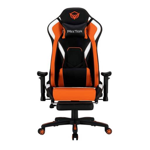 Silla Gamer Escritorio Meetion E-Sport CHR22 Reclinable Negro/Naranja