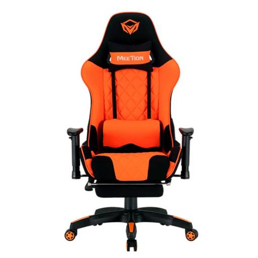 Silla Gamer Escritorio Meetion E-Sport CHR25 Masajeador Negro/Naranja