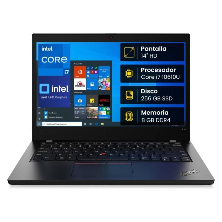 Notebook Lenovo ThinkPad L14 G1 Core i7-10610U 8GB 256SSD 14 Win 11 Pro