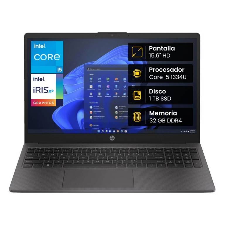 Notebook HP 250 G10 Core i5-1334U 32GB 1TB SSD 15.6 HD Win 11 Pro