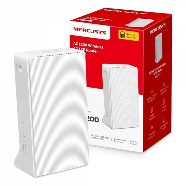 Router Wireless 4G LTE Mercusys MB130-4G Dual Band AC1200