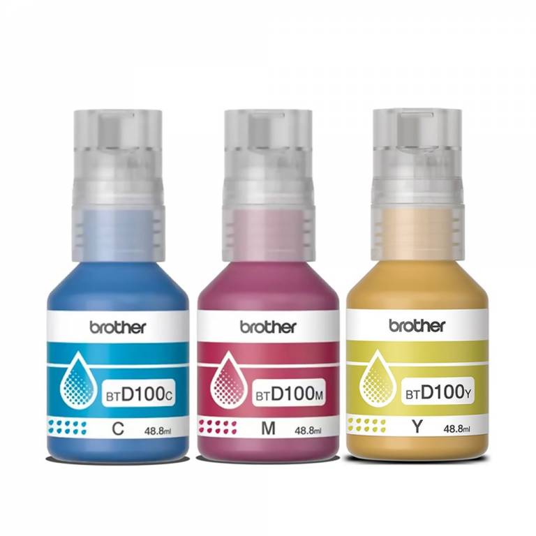 Pack de 3 Colores Tinta Brother D100 T230 T430W T530W T730DW T830DW
