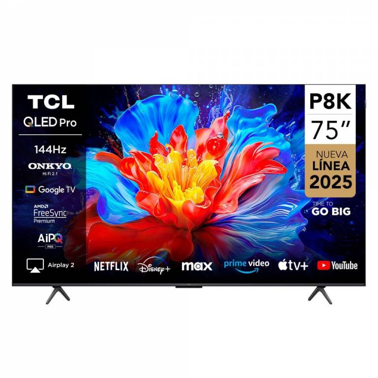 Televisor QLED Smart TV TCL 75P8K 75 4K UHD - 2 USB, 4 HDMI
