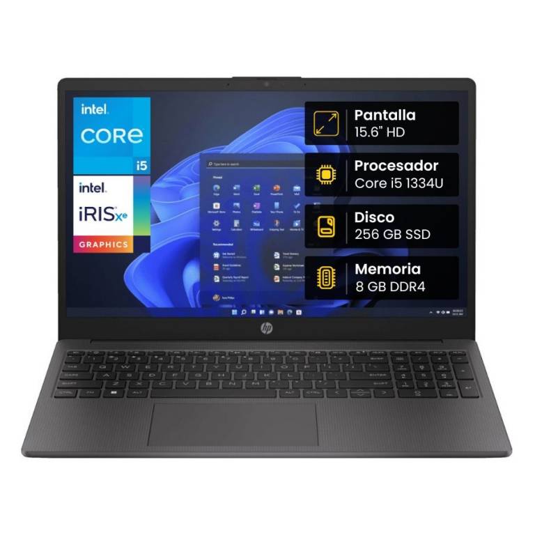 Notebook HP 250 G10 Core i5-1334U 8GB 256SSD 15.6 HD Win 11 Pro