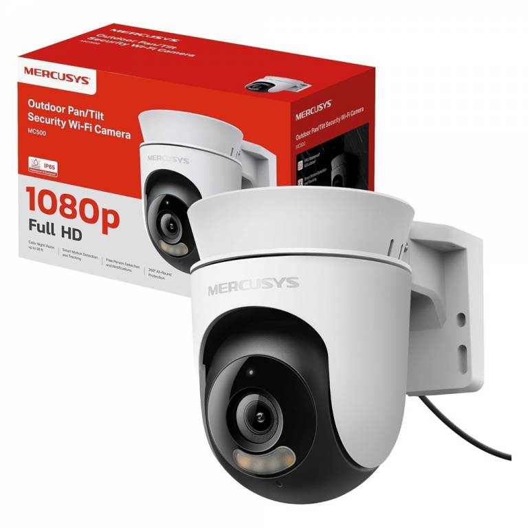 C�mara Wi-Fi Mercusys MC500 Full HD 360� Visi�n Nocturna Color Exterior