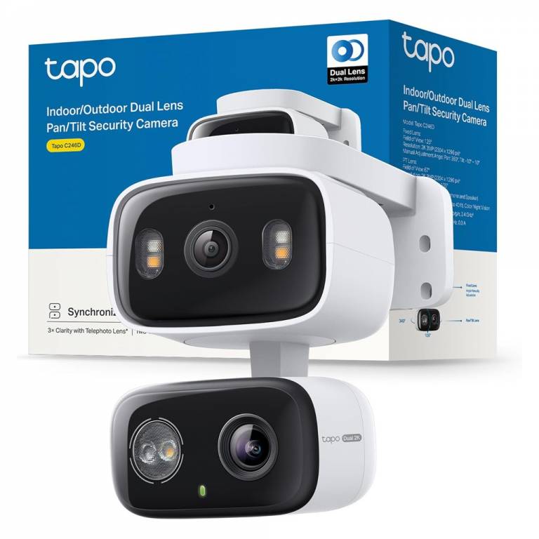 C�mara Wi-Fi TP-LINK TAPO C246D Doble Lente 2K 3MP Interior y Exterior