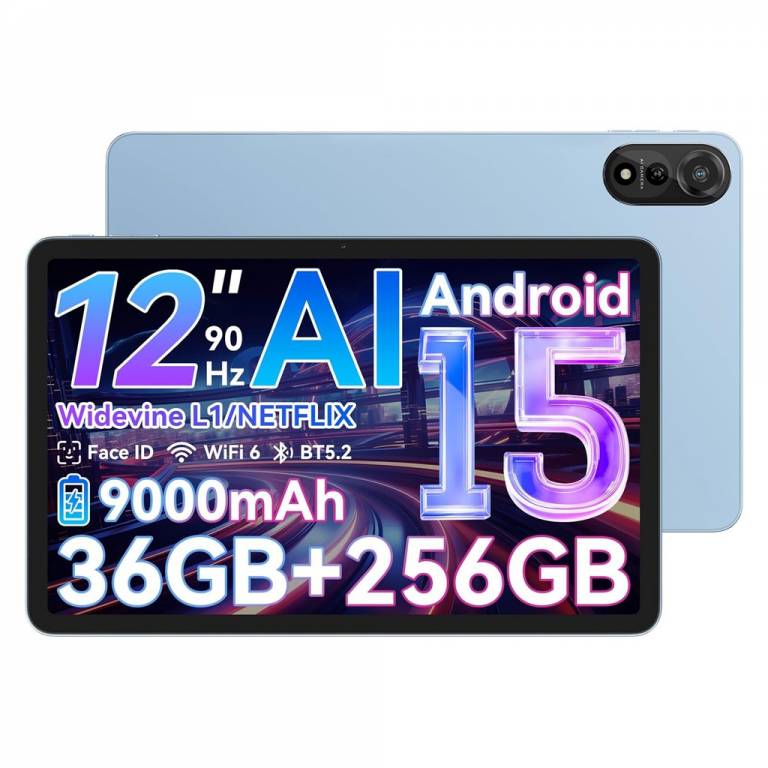 Tablet Blackview Mega 2 de 12 12GB+24GB Ram 256GB Rom Android 15 Azul