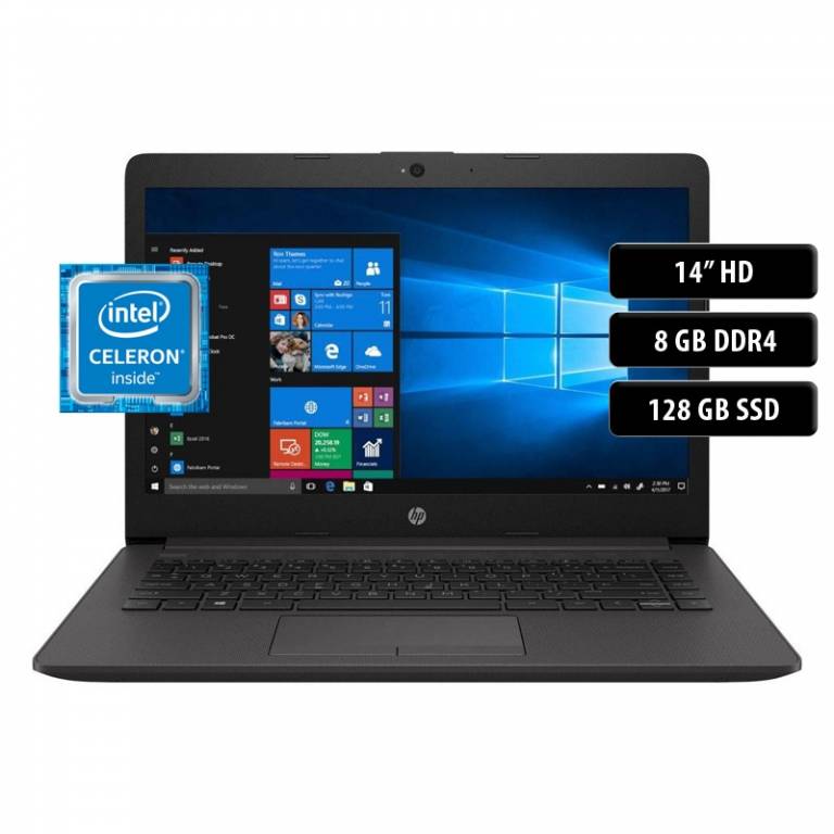 Notebook HP 240 G7, DC N4020, 8GB, 128 SSD, 14 HD, Win 10 Pro
