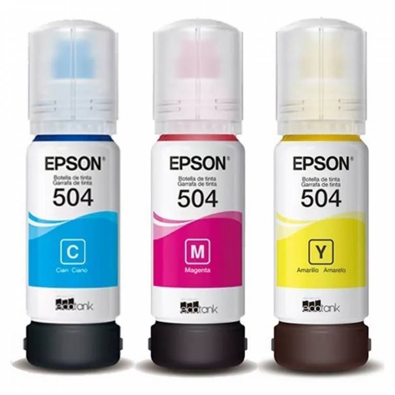 Pack de 3 Botellas de Tinta Epson T504 L4150/L4160/L6161