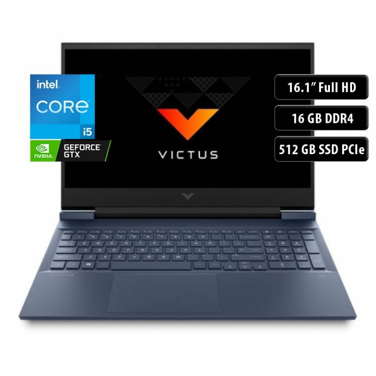 Notebook HP Victus 16-D0516LA, Core i5-11400H, 16GB, 512SSD, 16,1 FHD, GTX1650