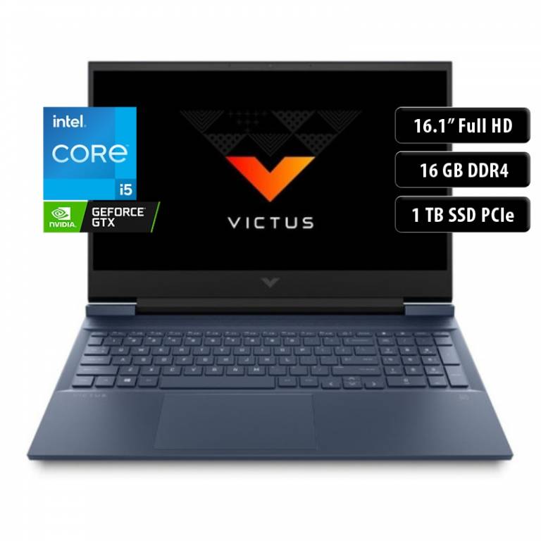 Notebook HP Victus 16-D0516LA, Core i5-11400H, 16GB, 1TB SSD, 16,1 FHD, GTX1650