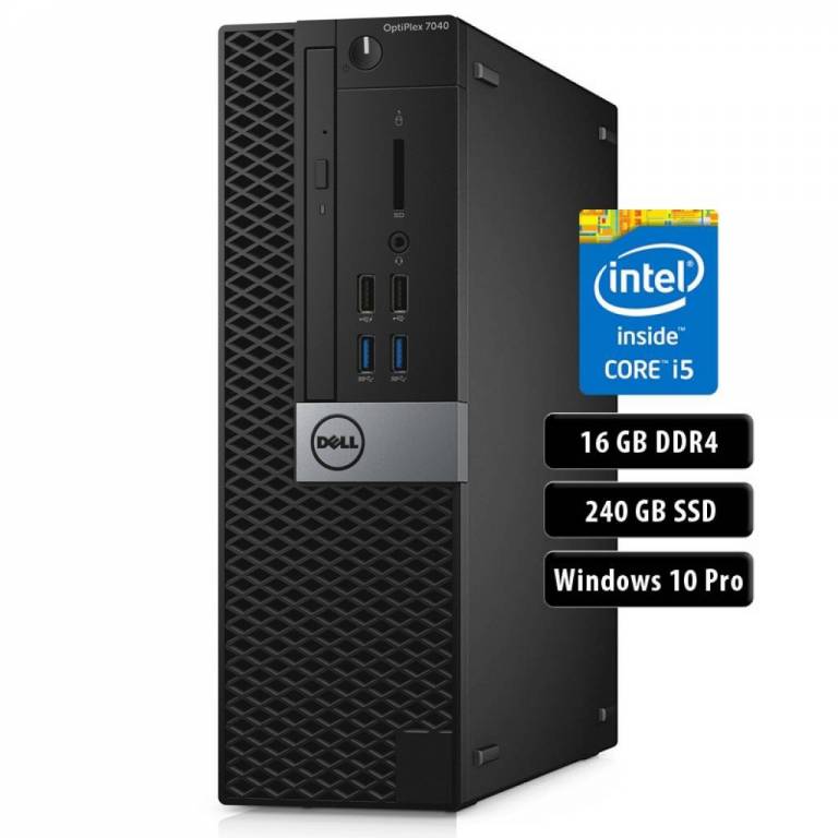 Equipo Dell Optiplex 7040, Core I5 6600, 16Gb, 240 SSD, Win 10 Pro