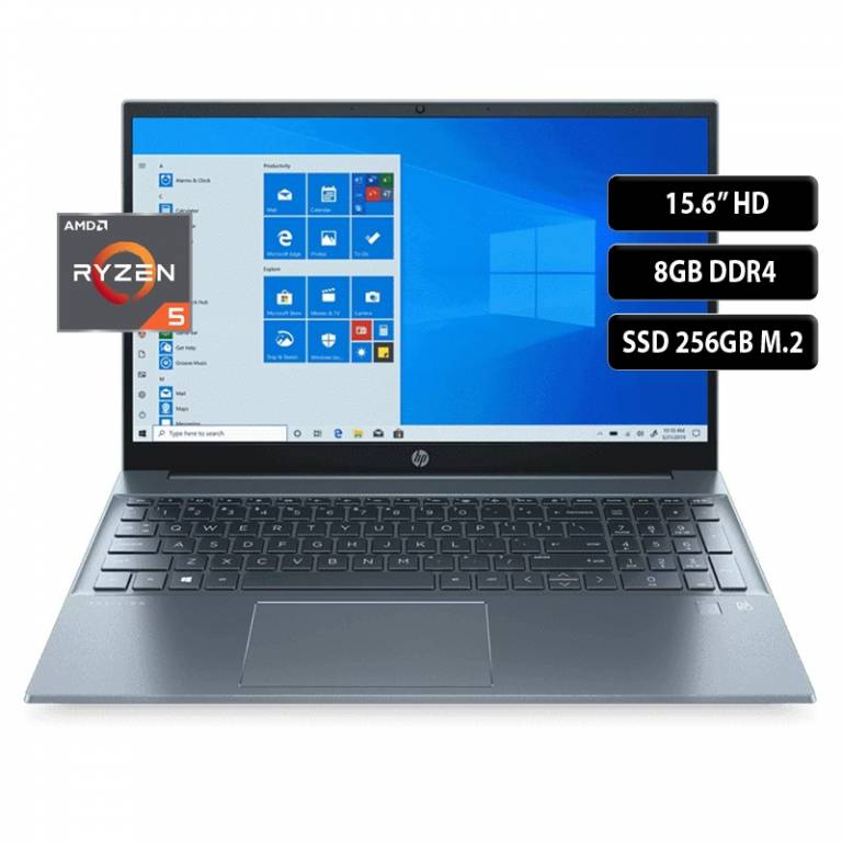 Notebook HP Pavilion 15-eh0007la, Ryzen 5 4500U, 8GB, 256SSD, 15.6, Win 11
