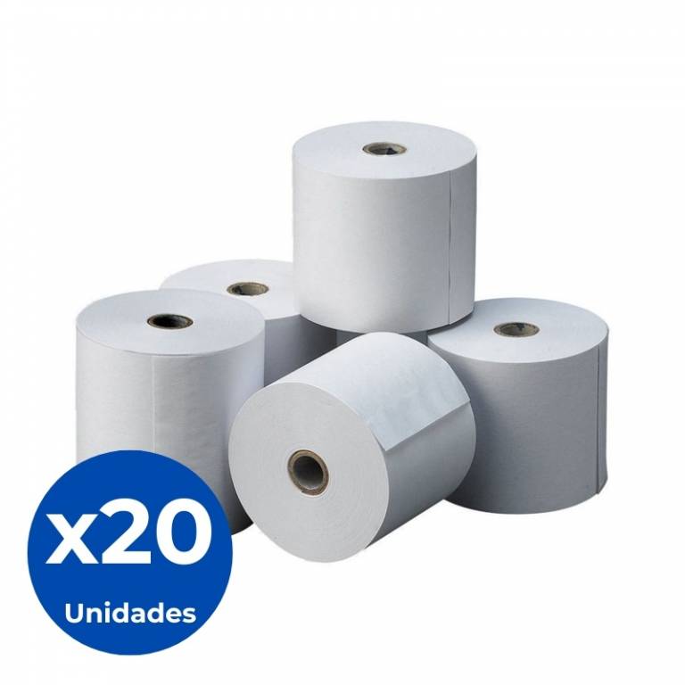 20 Rollos de Papel T�rmico 80x80mm para Ticket Facturaci�n Electr�nica