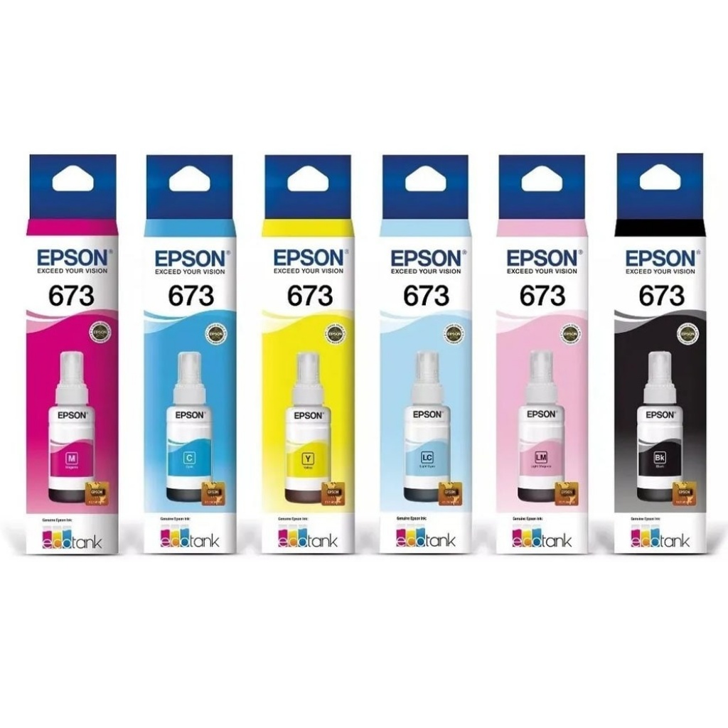 Pack de 6 Botellas de Tinta Epson T673 L1800/L805/L810/L850 IMPRESORAS Y  OTROS INSUMOS Botellas de t