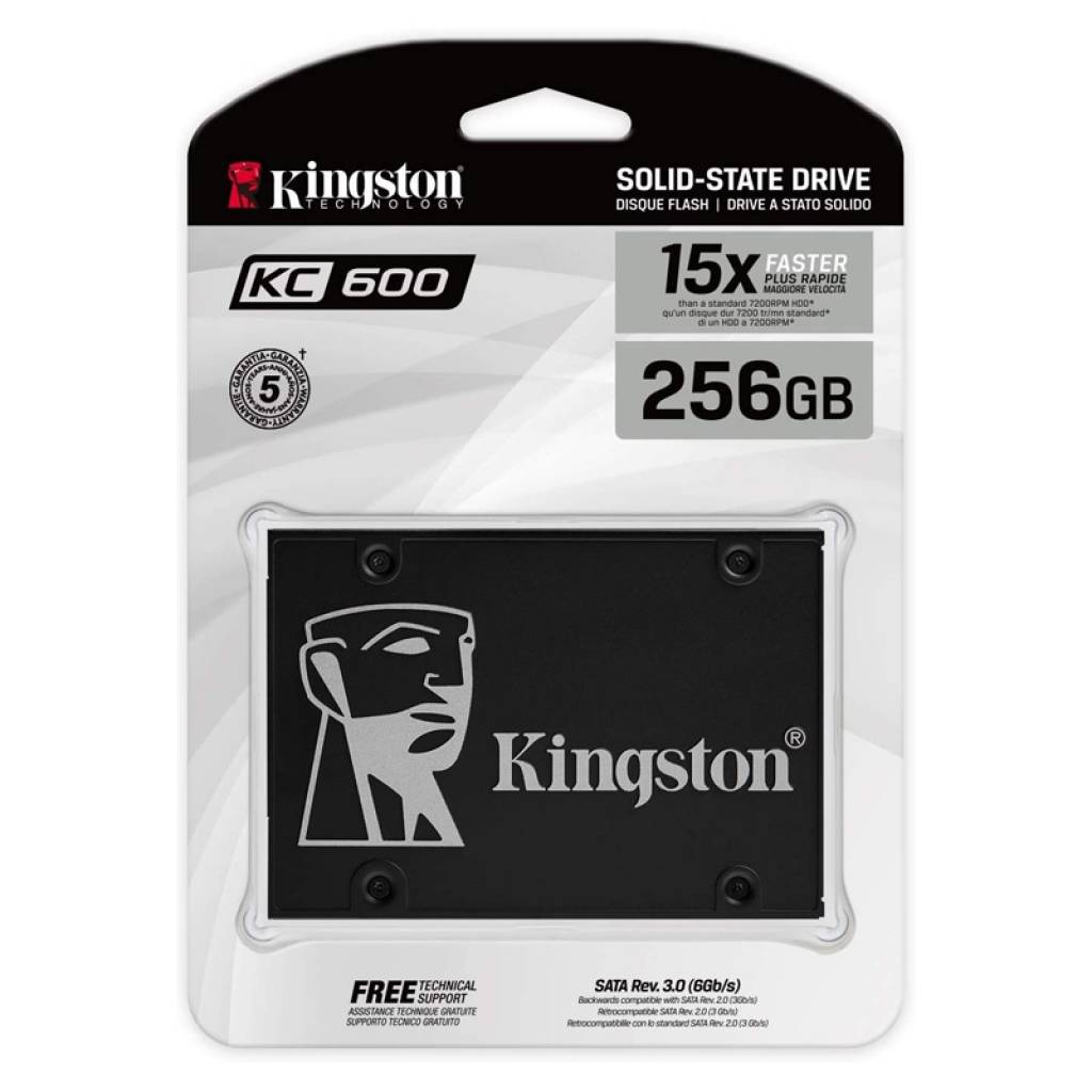 Disco 256 GB Kingston KC600 2.5" Sata 3 HARDWARE ALMACENAMIENTO Discos SSD 2.5''