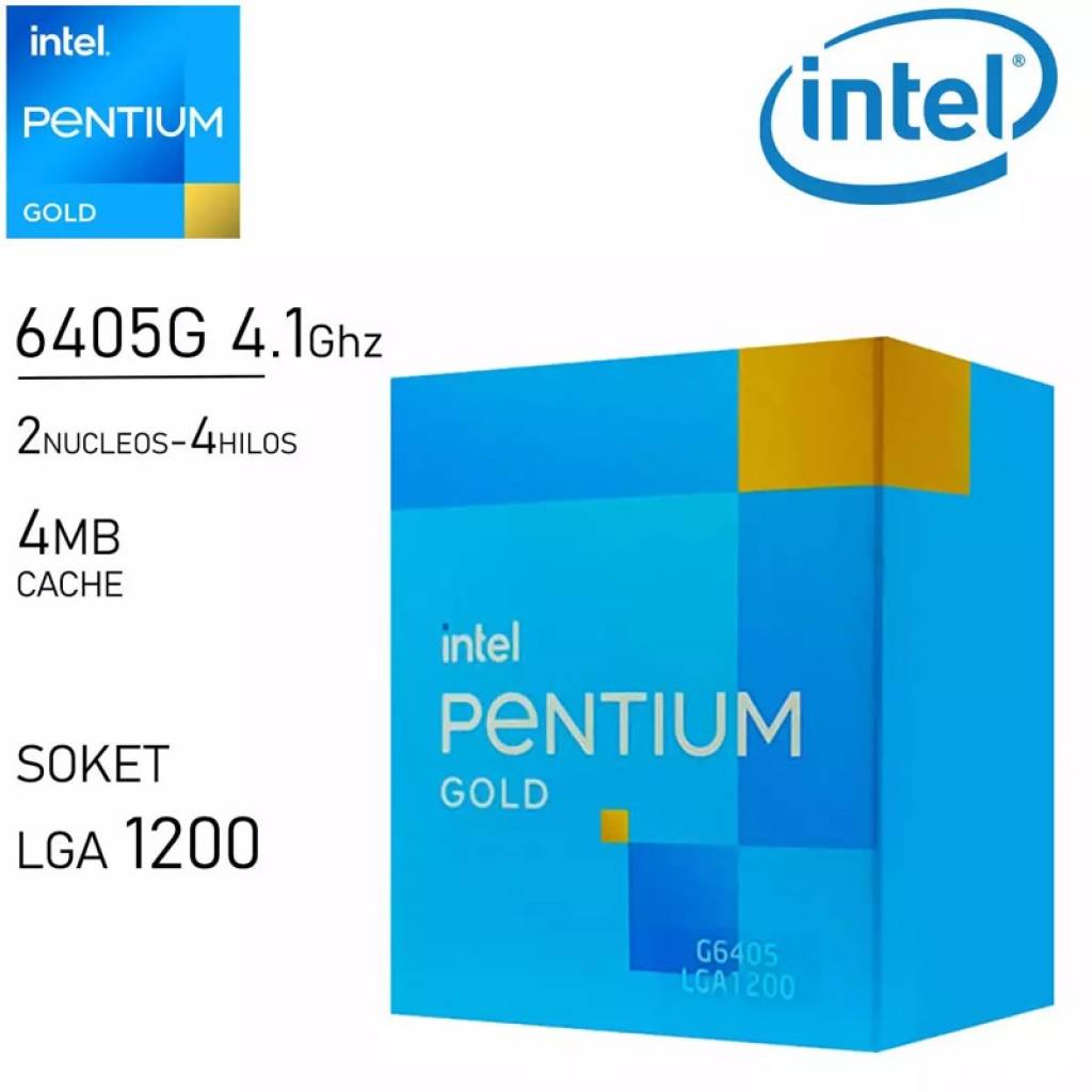 Procesador INTEL Pentium Gold G6405 X2 10ma Gen - Socket 1200 HARDWARE ...