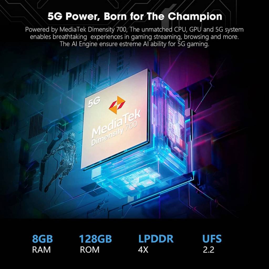 Blackview 5G Juego Móviles Resistentes BL5000, Dimensity 700 8GB+