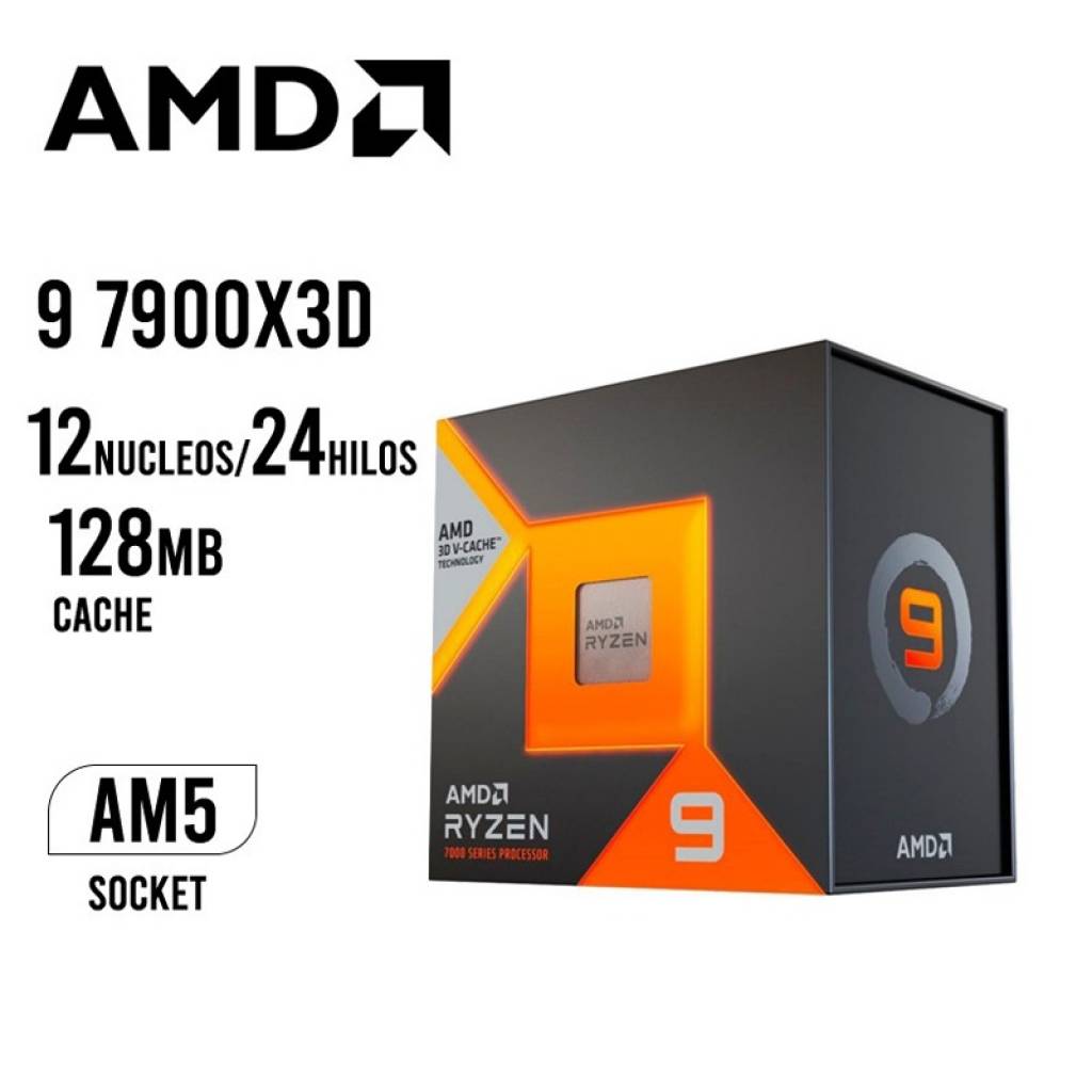 Procesador Amd Ryzen 9 7900x3d X12 Socket Am5 Hardware Procesadores