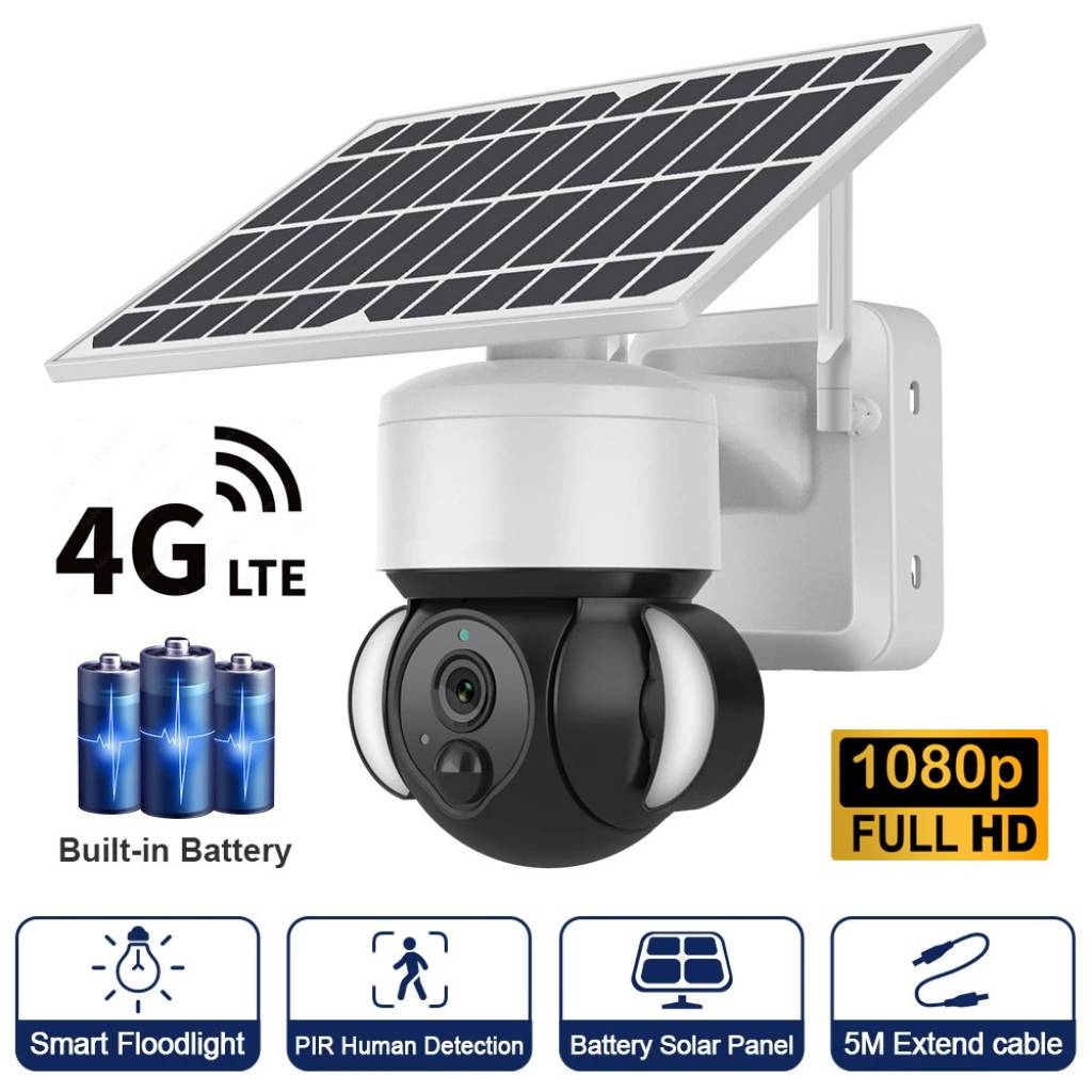 Camara Solar 360 4g Lte Ip 1080p 2mp Exterior Inalambrica